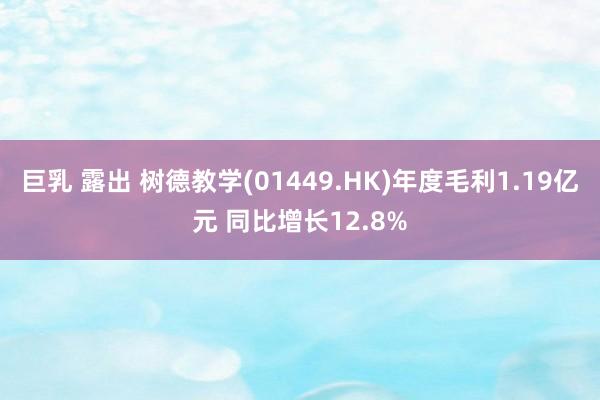 巨乳 露出 树德教学(01449.HK)年度毛利1.19亿元 同比增长12.8%