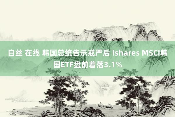 白丝 在线 韩国总统告示戒严后 Ishares MSCI韩国ETF盘前着落3.1%