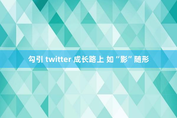 勾引 twitter 成长路上 如“影”随形