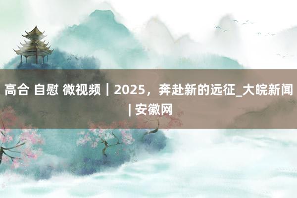 高合 自慰 微视频｜2025，奔赴新的远征_大皖新闻 | 安徽网