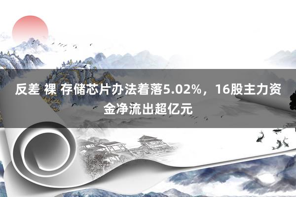 反差 裸 存储芯片办法着落5.02%，16股主力资金净流出超亿元