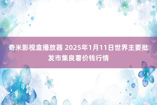 奇米影视盒播放器 2025年1月11日世界主要批发市集良薯价钱行情